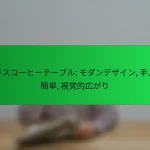 ガラスコーヒーテーブル: モダンデザイン, 手入れ簡単, 視覚的広がり