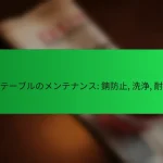 金属テーブルのメンテナンス: 錆防止, 洗浄, 耐久性