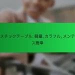 プラスチックテーブル: 軽量, カラフル, メンテナンス簡単