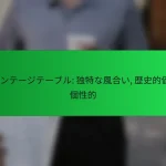 ヴィンテージテーブル: 独特な風合い, 歴史的価値, 個性的